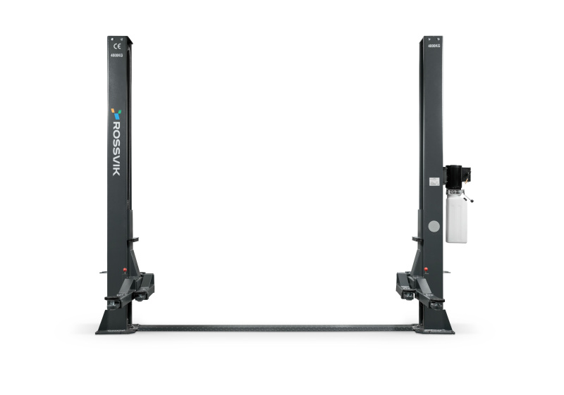 Подъемник двухстоечный г/п 4т электрогидравлический с нижней синхронизацией ROSSVIK 220В T4. Серый
