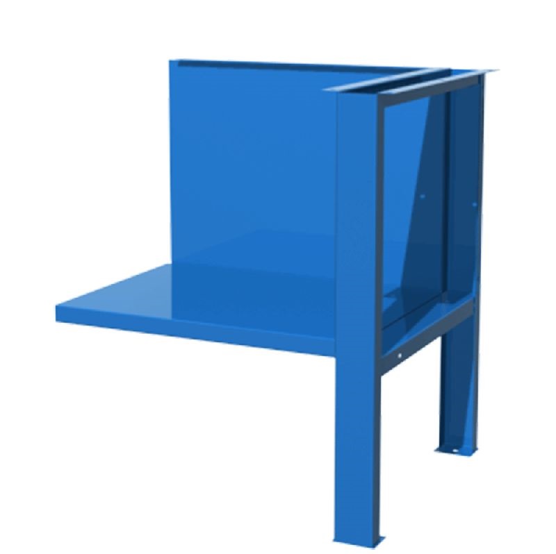 Комплект для 1ТВ: полка/стенка и верстачная опора - синий  01.501-5015