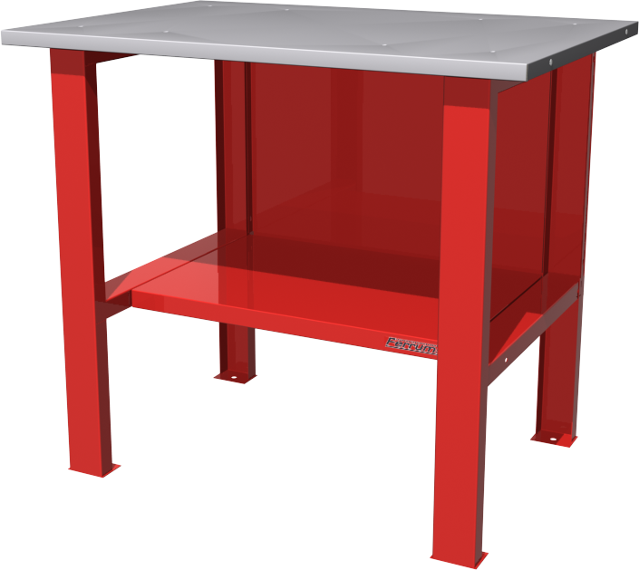 Верстак слесарный бестумбовый, серия "L", оцинкованная столешница для верстака FERRUM 01.001L-3000