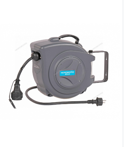Удлинитель электрический на инерционной катушке, 15+1 м, 3 х 2,5 кв мм 2515-2,5 NORDBERG