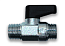 Минивентиль шаровой конический M1/4"-F1/4" наружняя  A311/3